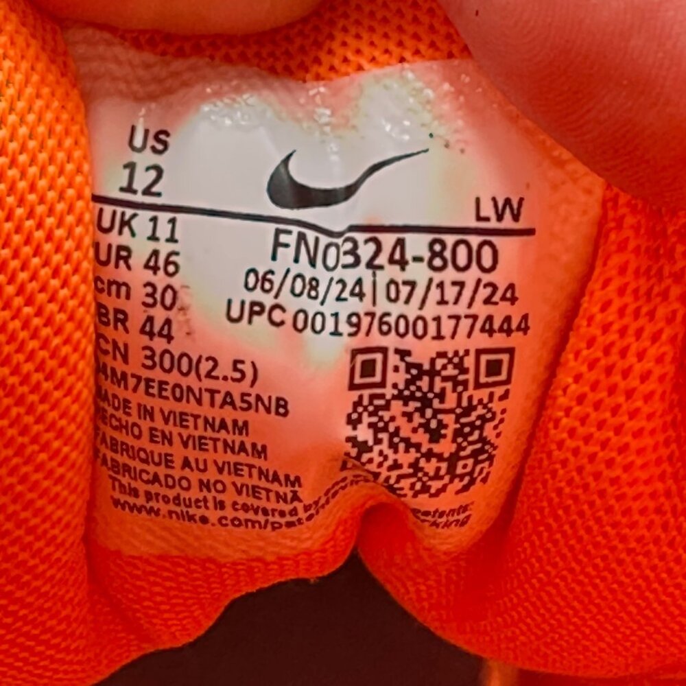 Men's Nike Precision 7 Orange White Basketball Hoopers Shoes FN0324-800 Size 12 - Picture 8 of 8